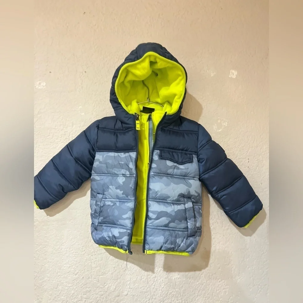 Snozu Kid's Jacket with hoodie - Blue - 3T like new condition super clean